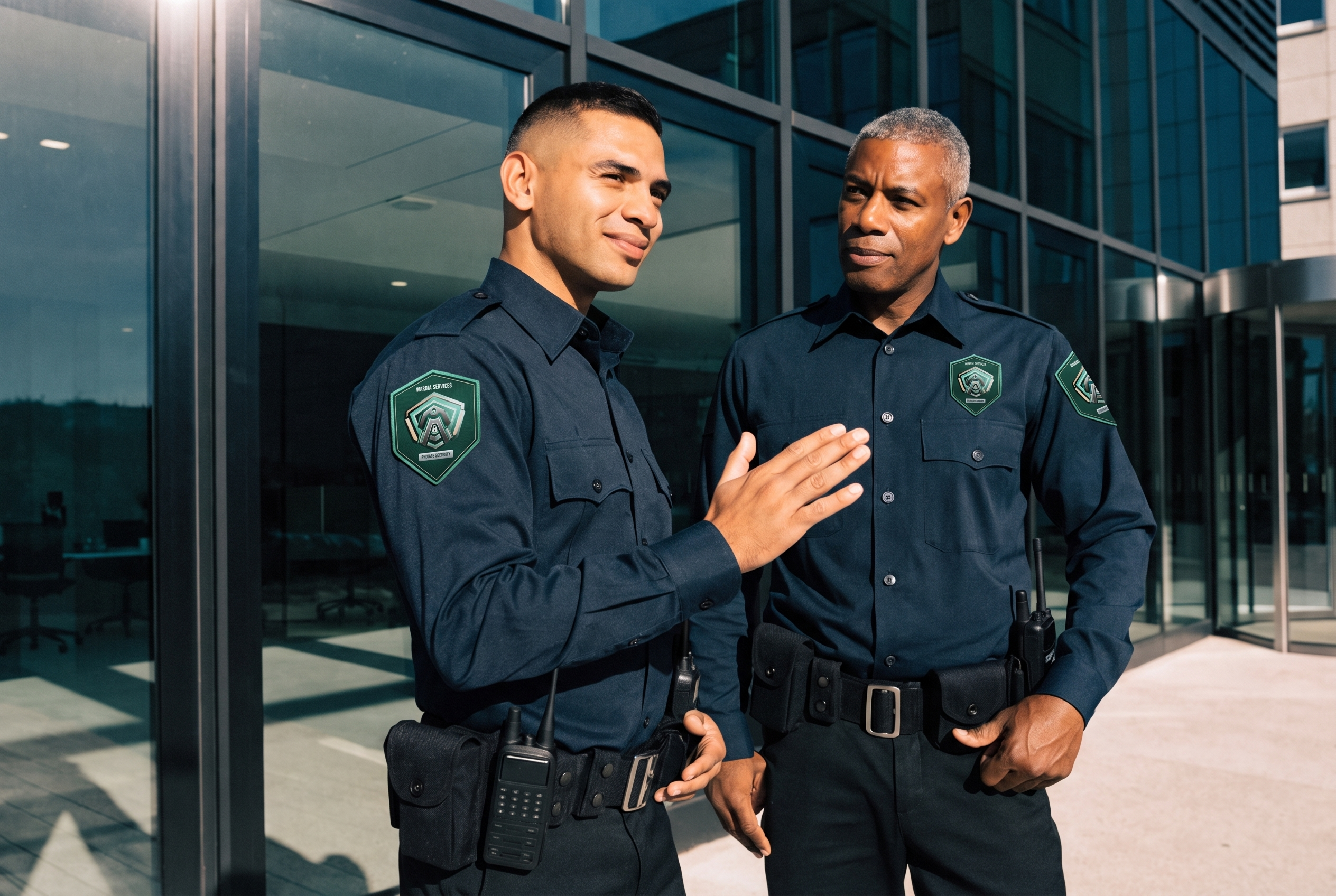 Wardia security officers on post